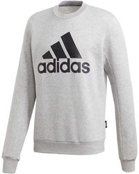 adidas - Badge Of Sport Fleece Sweatshirt "Medium Heather" Gc7337" - Lyst