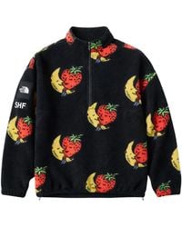 The North Face - All Over Fleece 1/2 Zip Sweater "Sky High Farm - Lyst