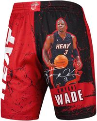 Mitchell & Ness - Player Burst Mesh Shorts "Nba Heat Dwyane Wade" Pshr5009 Mheyydwablck" - Lyst