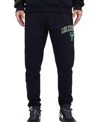 Pro Standard - Nba Milwaukee Bucks Stacked Logo Sweatpants Bmb452734 Blk" - Lyst