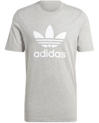 adidas - Adicolor Classics Trefoil T-Shirt "Medium Heather Im4504" - Lyst