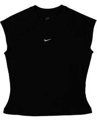 Nike - Nsw Chill Knit Tight Ss Ribbed Top If0242 010" - Lyst