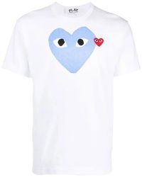 COMME DES GARÇONS PLAY - Pastel Heart Emblem Ss T-Shirt /Light" Az T106 051 2 4" - Lyst