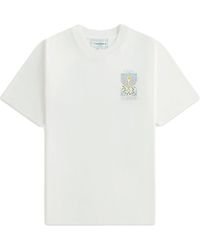 CASABLANCA - Tennis Pastelle Short Sleeve T-Shirt Mpf24Jts00106 Wht" - Lyst