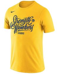 Nike - Nba Gsw Dri-Fit T-Shirt -Playoffs Bound Team Mantra" 812863 728" - Lyst