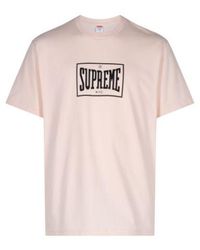 Supreme - Warm Up T-shirt "pale Pink" - Lyst