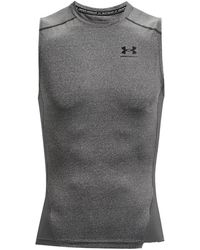 Under Armour - Heatgear Compression Sleeveless "Carbon Heather 1361522 090" - Lyst