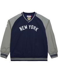 Mitchell & Ness - Nylon Pullover Jacket Vintage Logo "Mlb Yankees" Jk9272 Nyynavy" - Lyst