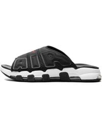 Nike - Air More Uptempo Slide "black White Red" Shoes - Lyst