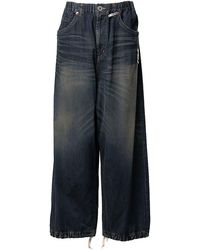 Maison Mihara Yasuhiro - Light Wide Denim Pants J16Pt123 Blac" - Lyst