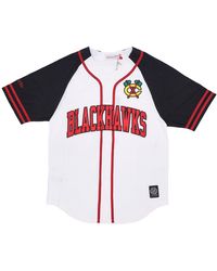 Mitchell & Ness - Practice Day Button Front Jersey "Nhl Blackhawks" Tbtf4994 Cbhyypppwhit" - Lyst
