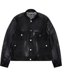 COMME DES GARÇON BLACK - Mesh Trucker Jacket Cdb-Motw-0001" - Lyst