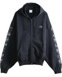 Vetements - Biker Cross Sleeves Zip-Up Hoodie "Washed" Mh27Zu250B" - Lyst