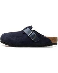 Birkenstock - Boston Suede Leather "Midnight" 1028210" - Lyst