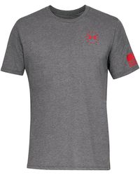 Under Armour - Freedom Flag T-Shirt "Charcoal Medium Heather 1333350 019" - Lyst