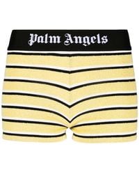 Palm Angels - Stripes Knit Logo Shorts Pwhm005S23Kni0021810" - Lyst