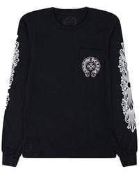 Chrome Hearts - Horseshoe Logo L/S T-Shirt Chrm0006" - Lyst