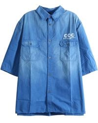 Willy Chavarria - Workwear Corcoran Overshirt "Petrol" Mmwto002 027N 064" - Lyst