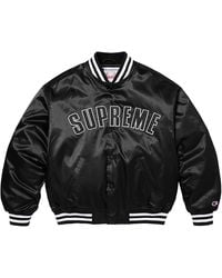 Supreme - Champion Satin Varsity Jacket "Ss26 - Lyst