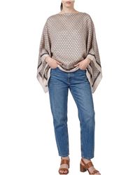 Brunello Cucinelli - Silk Shawl Top "Anthracite" Brun274" - Lyst