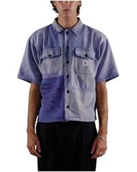 PALY - Love Herringbone Work Shirt 10U002Q1010Nvy" - Lyst