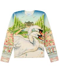 CASABLANCA - 'Amour En Fleur Sweater Multi" Mf22 Kw 273 01" - Lyst