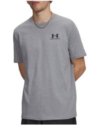 Under Armour - Sportstyle Left Chest Short-Sleeve T-Shirt "Steel Light Heather 1326799 036" - Lyst