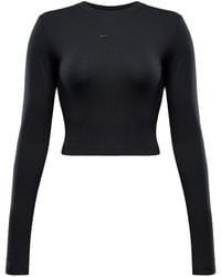 Nike - Sportswear Chill Knit Slim Ls Cropped Top Hf5322 010" - Lyst
