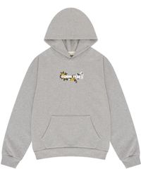 DENIM TEARS - Cotton Floral Logo Hoodie Dt219" - Lyst