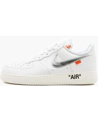 Off White Nike Air Force 1 '07 MOMA Size 7 Lightly Worn With Socks