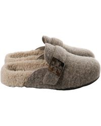 Tory Burch - Mellow Shearling Mule "Fog/Taupe" 178312-960" - Lyst