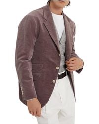 Brunello Cucinelli - Cotton Wool Blend Blazer "Onion" Brun2961" - Lyst
