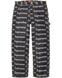 Supreme - Jacquard Logos Double Knee Denim Painter Jeans "Fw25 - Lyst