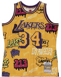 Mitchell & Ness - Slap Sticker Swingman Jersey "La Lakers 1996 Shaquille O'Neal" Tfsm4768 Lal96Sonyell" - Lyst