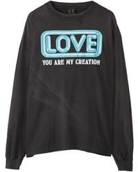 Saint Michael - Love Long-Sleeve T-Shirt Sm Ys1 0000 014" - Lyst