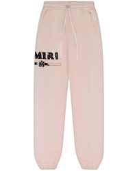 Amiri - Ma Bar Logo Sweatpants Ss23Mjl011 379 Silv" - Lyst