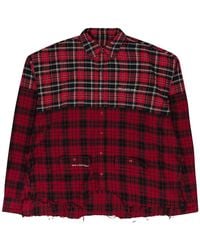 PROJECT G/R - Upside-Down Checked Button-Down Shirt Pgr Xtps 0001" - Lyst