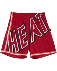 Mitchell & Ness - Blown Out Fashion Shorts "Nba Miami Heat" Shorbw19147 Mhered1" - Lyst