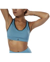 Reebok - Studio Hero Racer Padded Sports Bra "Mineral Mist" Du4458" - Lyst