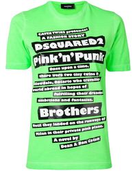 DSquared² - Graphic Logo Cotton T-Shirt S75Gc0980-S22427-910" - Lyst