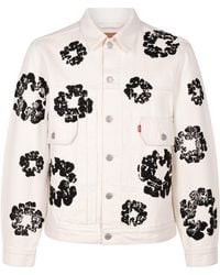 DENIM TEARS - The Cotton Wreath Denim Jacket Dt16" - Lyst