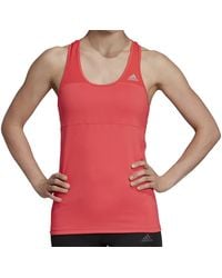 adidas - Climalite Cross Tank Top "Shock Shock" Ec3667" - Lyst