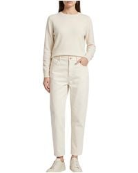 Brunello Cucinelli - Relaxed Cotton Trousers "Off" Brun1651" - Lyst