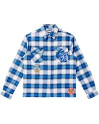 BBCICECREAM - Society Long-Sleeve Woven Shirt 861 6600 Blu" - Lyst