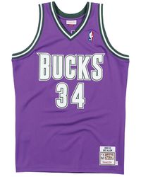 Mitchell & Ness - Nba Authentic Jersey "Milwaukee Bucks Ray Allen #34" Ba688C-Mbu-L-Jhn" - Lyst