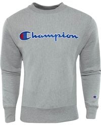 Champion - Fleece Pullover Crew "Oxford" Gf70Y07471 1Ic" - Lyst