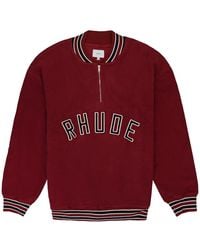 Rhude - Quarter-Zip Varsity Jacket "Vintage" Rhps24Ja121501372138" - Lyst