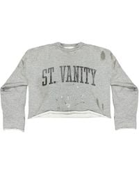 Saint Michael - Badgers Distressed Long Sleeve Crewneck Sv044" - Lyst