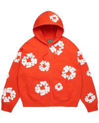 DENIM TEARS - Cotton Wreath Zip Hoodie "Dark" Dt620" - Lyst