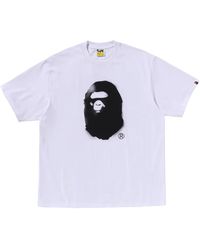 A Bathing Ape - Spray Print Ape Head Relaxed Fit T-Shirt #2 001Tel801334Mwht" - Lyst